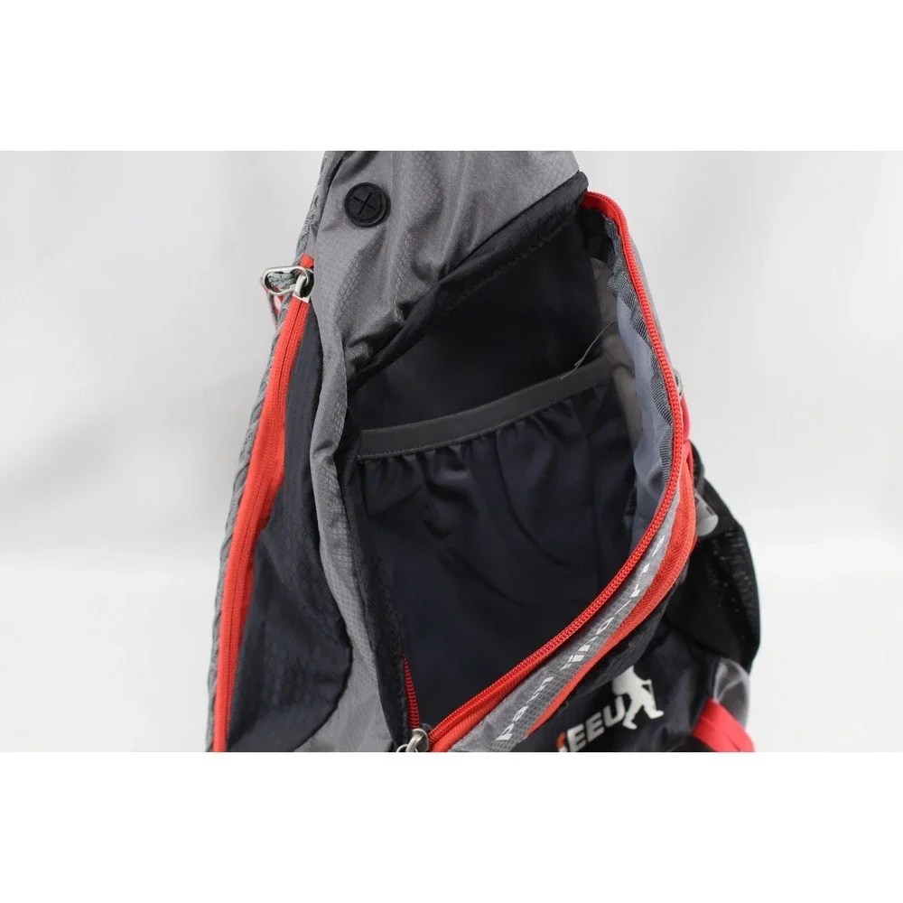 SEEU‎ Backpack Sling Shoulder Bag Path Finder 15 Gray Red Black Hiking Backpack
